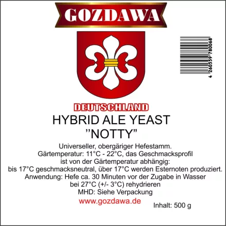 Gozdawa Hibrid Ale Yeast „Nottingham” 500 g