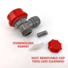 Kegland ball lock + szybkozłącze 8 mm (5/16") – strona gazowa (szaro-czerwone)