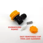 Kegland ball lock + szybkozłącze 8 mm (5/16") – strona piwa (czarno-żółte)