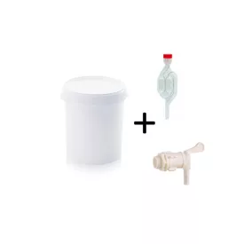 Wiadro fermentacyjne z kranikiem i zaworem (27 litrów)