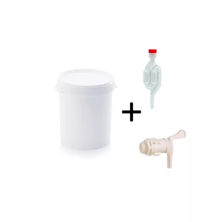 Wiadro fermentacyjne z kranikiem i zaworem (27 litrów)