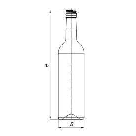   Butelka na wino Bordoi 310 BVS z zakrętką - bez poziomu - WYPRZEDAŻ
