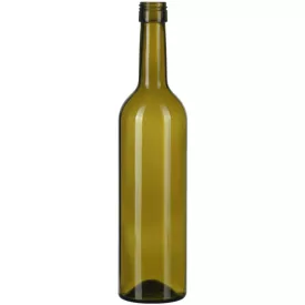   Butelka na wino Bordoi 310 BVS z zakrętką - oliwkowa - WYPRZEDAŻ