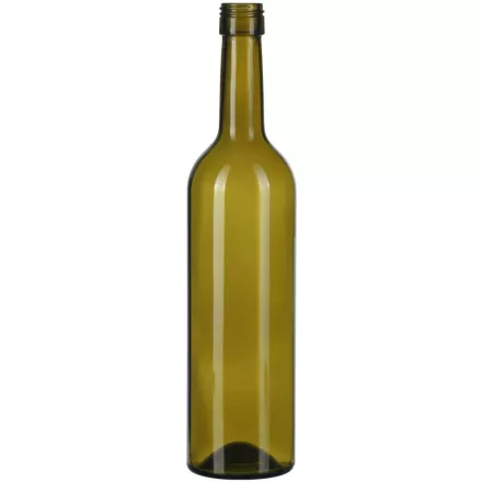 Butelka na wino Bordoi 310 BVS z zakrętką - oliwkowa - WYPRZEDAŻ
